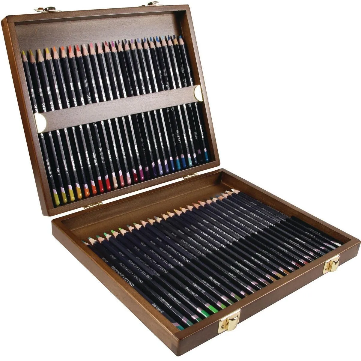 Derwent Studio Colour Pencils Wooden Box Set 48 Artists