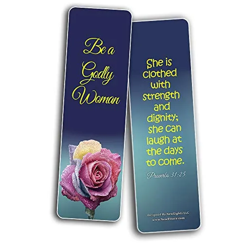 Devotional Bible Verses for Women Bookmarks (30 Pack) - Handy Life Changing Bible Texts and Quotes That Are Very Uplifting Perfect for Daily Devotional for Women