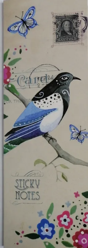 Eclectic Pretty Birds Sticky Notes