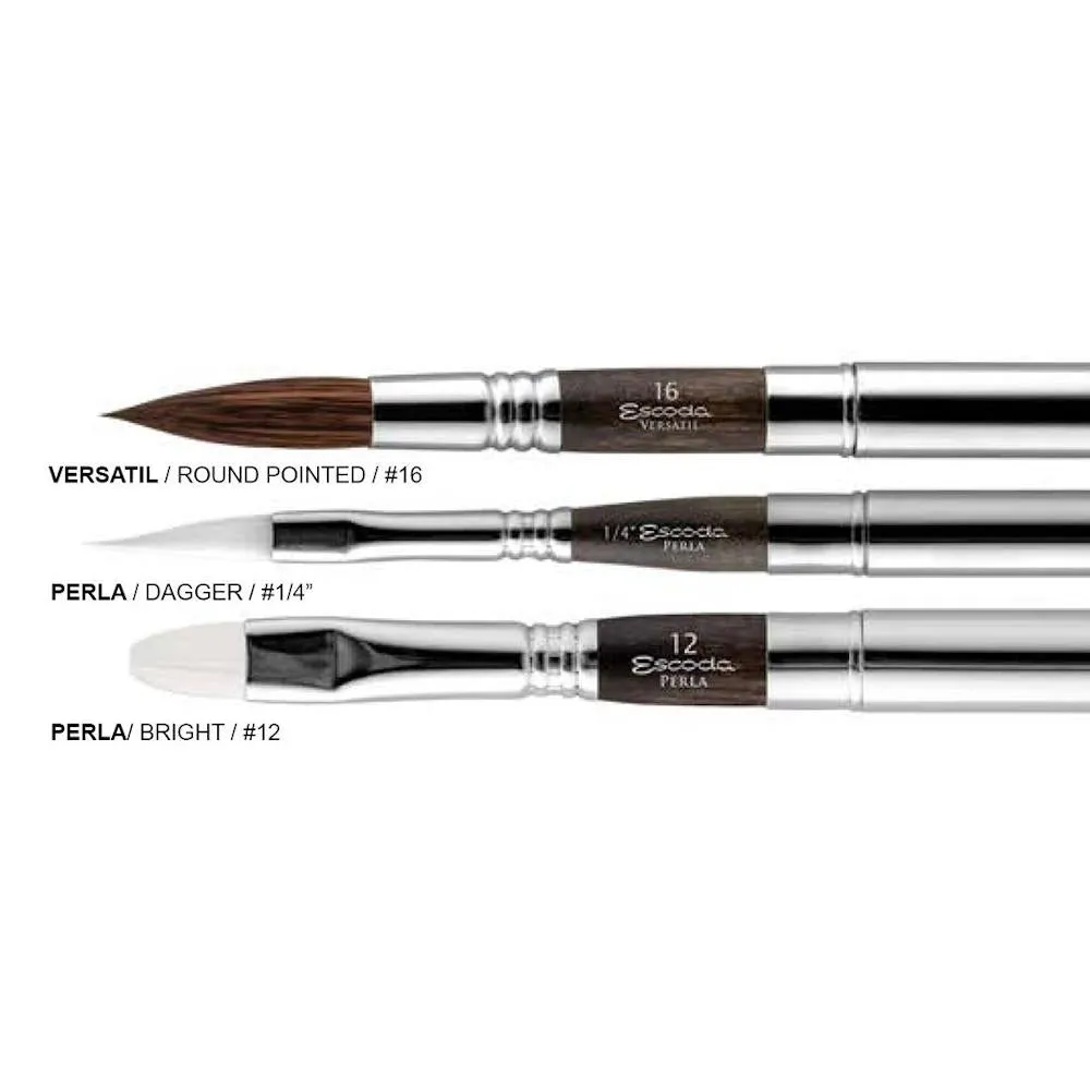 Escoda Black Set Travel Brush 3pk