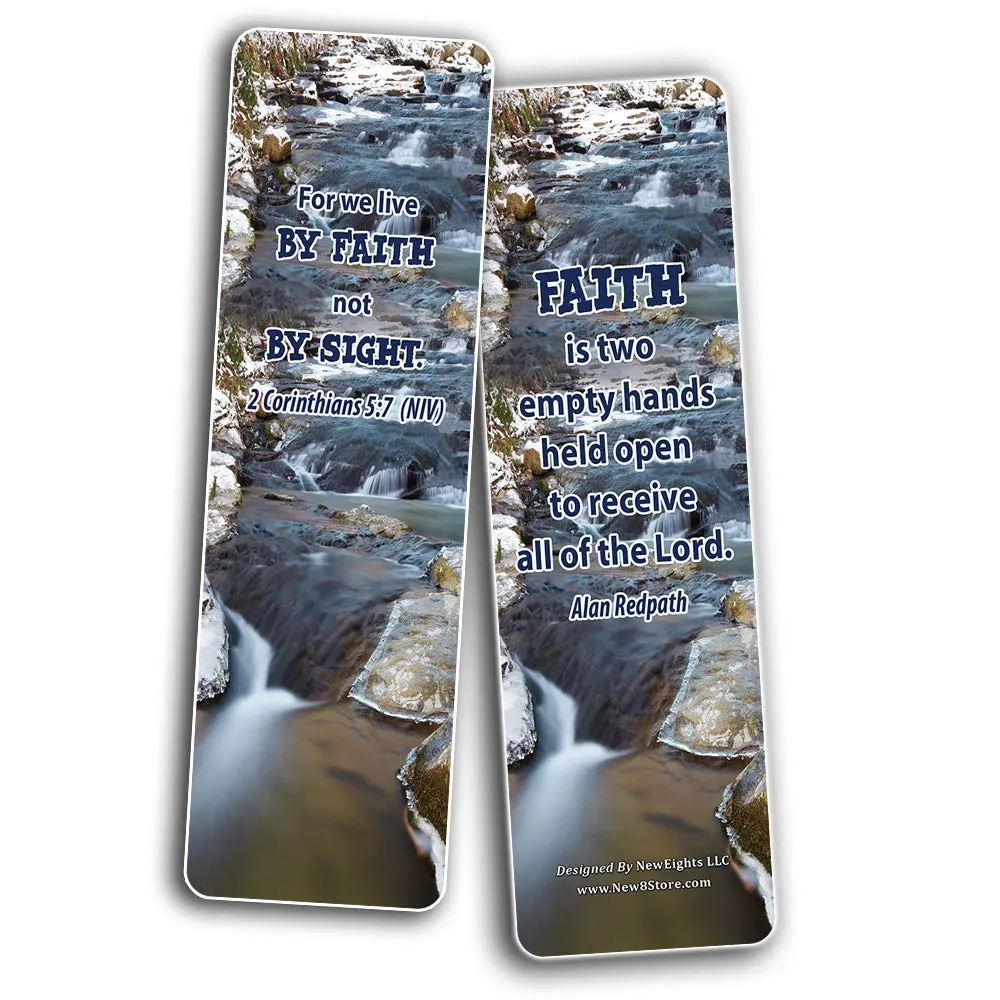 Faith Bible Scriptures & Quotes Bookmarks Cards (60-Pack)