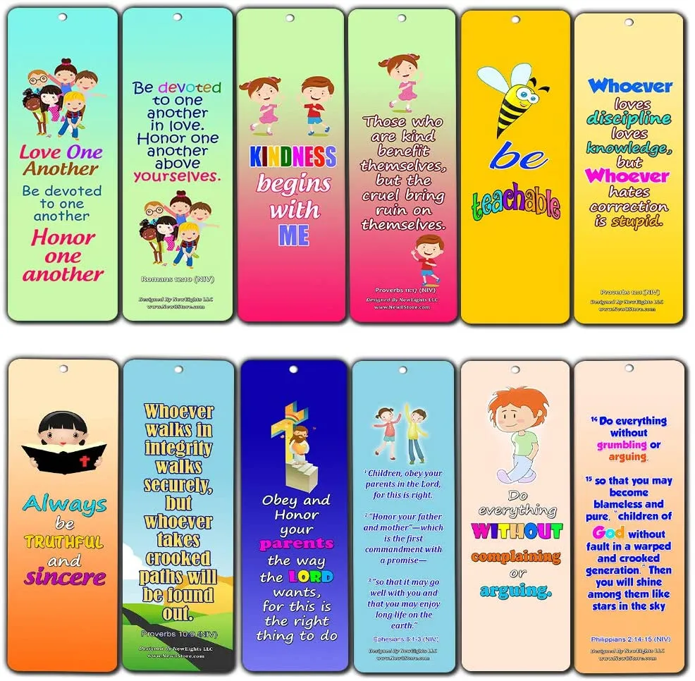 Favorite Bible Verses for Kids - Improve Behavior (30-Pack) - Handy Memory Verses for Kids Perfect for Children?s Ministries and Sunday Schools