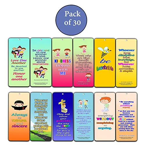 Favorite Bible Verses for Kids - Improve Behavior (30-Pack) - Handy Memory Verses for Kids Perfect for Children?s Ministries and Sunday Schools