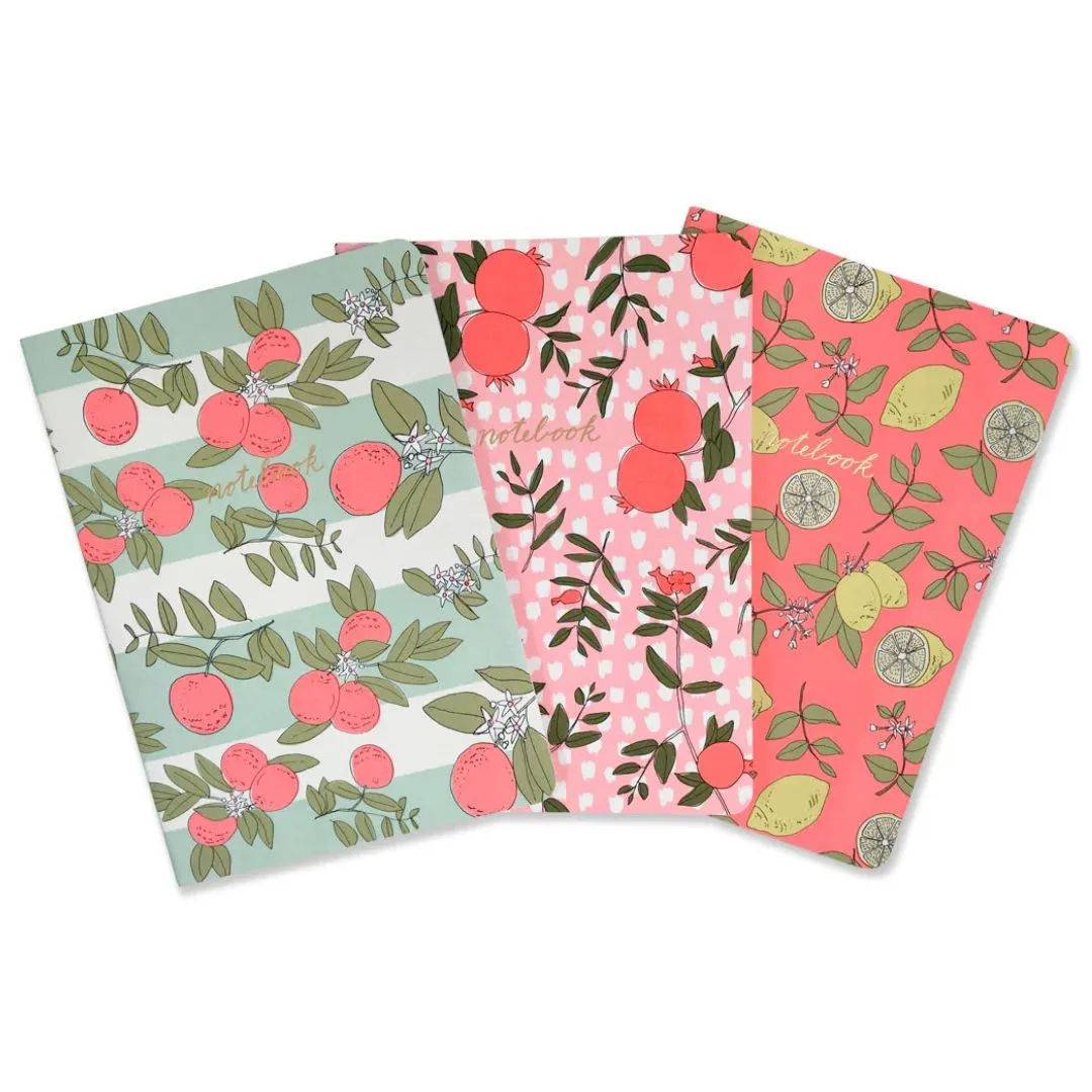 Fruit and Flowers Notebook Set by Hartland
