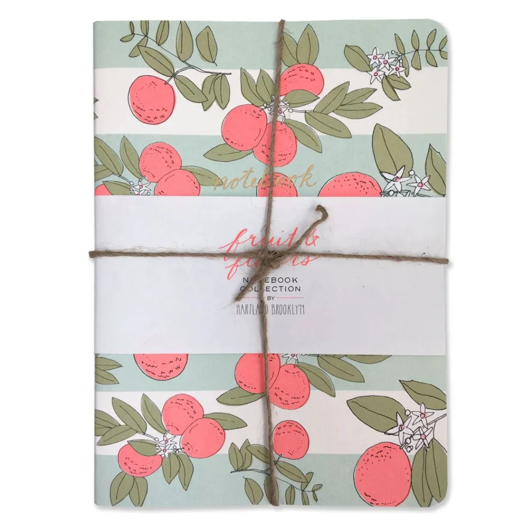 Fruit and Flowers Notebook Set by Hartland