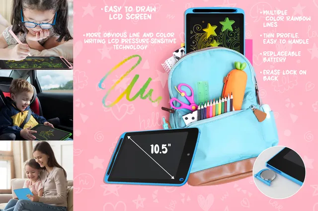 Gabba Goods' 10.5'' Multi-Color LCD Drawing and Doodling Pad