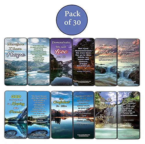 Giving Another Chance Memory Verses Bookmarks (30-Pack) - Handy Reminder About How to Stand for What is Right