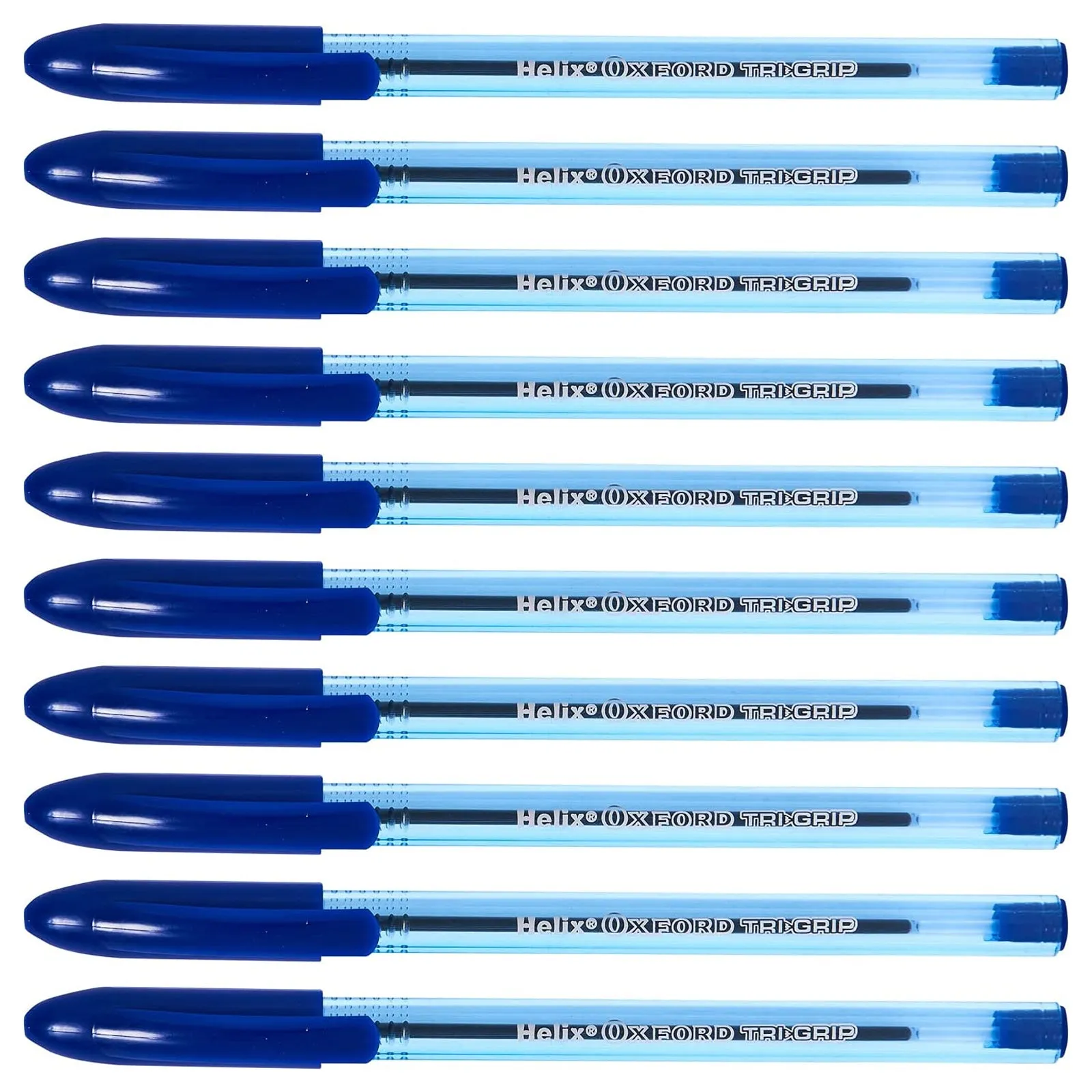 Helix Oxford Tri-Grip Ballpoint Pens 10pk
