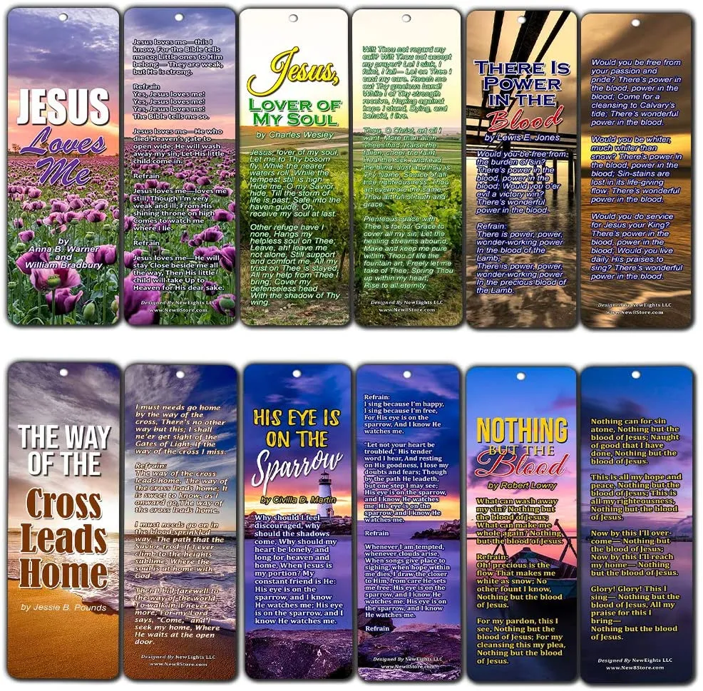 Hymn Bible Bookmarks Series 3 - Jesus Loves Me (30-Pack) - Great Collection of Hymns Perfect for Gift Giving, Outreach, Ministries