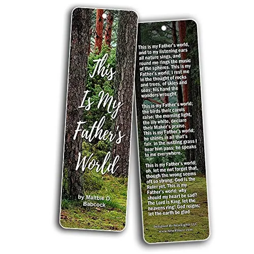 Hymn Bookmarks Series 1 - Amazing Grace (60-Pack) - Classic Gospel Song Lyrics - Bring You Back to the Good Old Day Worship - Stocking Stuffers for Men Women