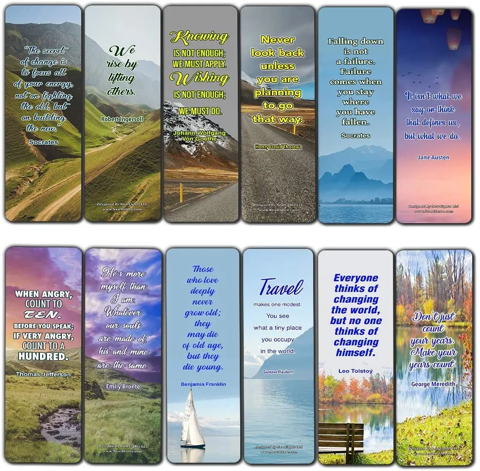 Inspirational Quotes Bookmarks Cards Series 3 (30 Pack) - Handy Inspirational Quotes