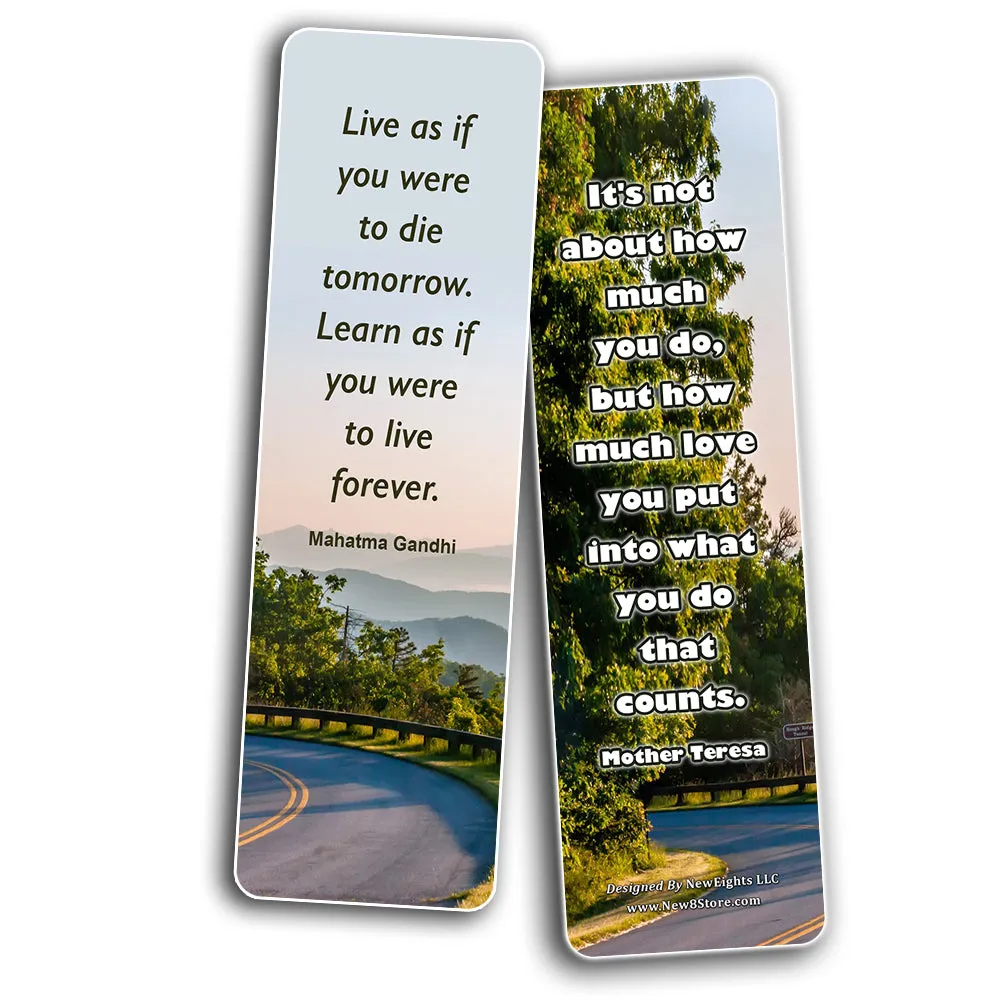 Inspirational Quotes Bookmarks Cards Series 4 (30-Pack) - Handy Quotes Perfect for Everyone