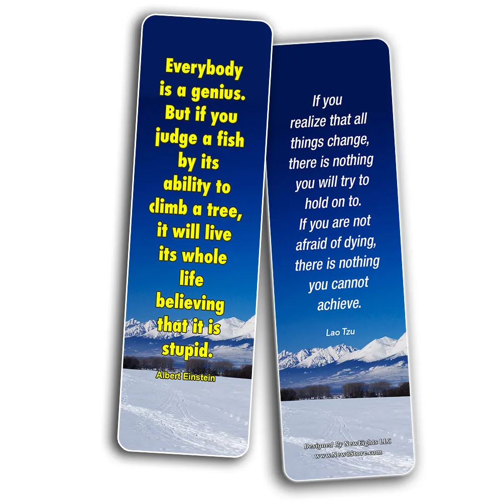 Inspirational Quotes Bookmarks Cards Series 4 (30-Pack) - Handy Quotes Perfect for Everyone