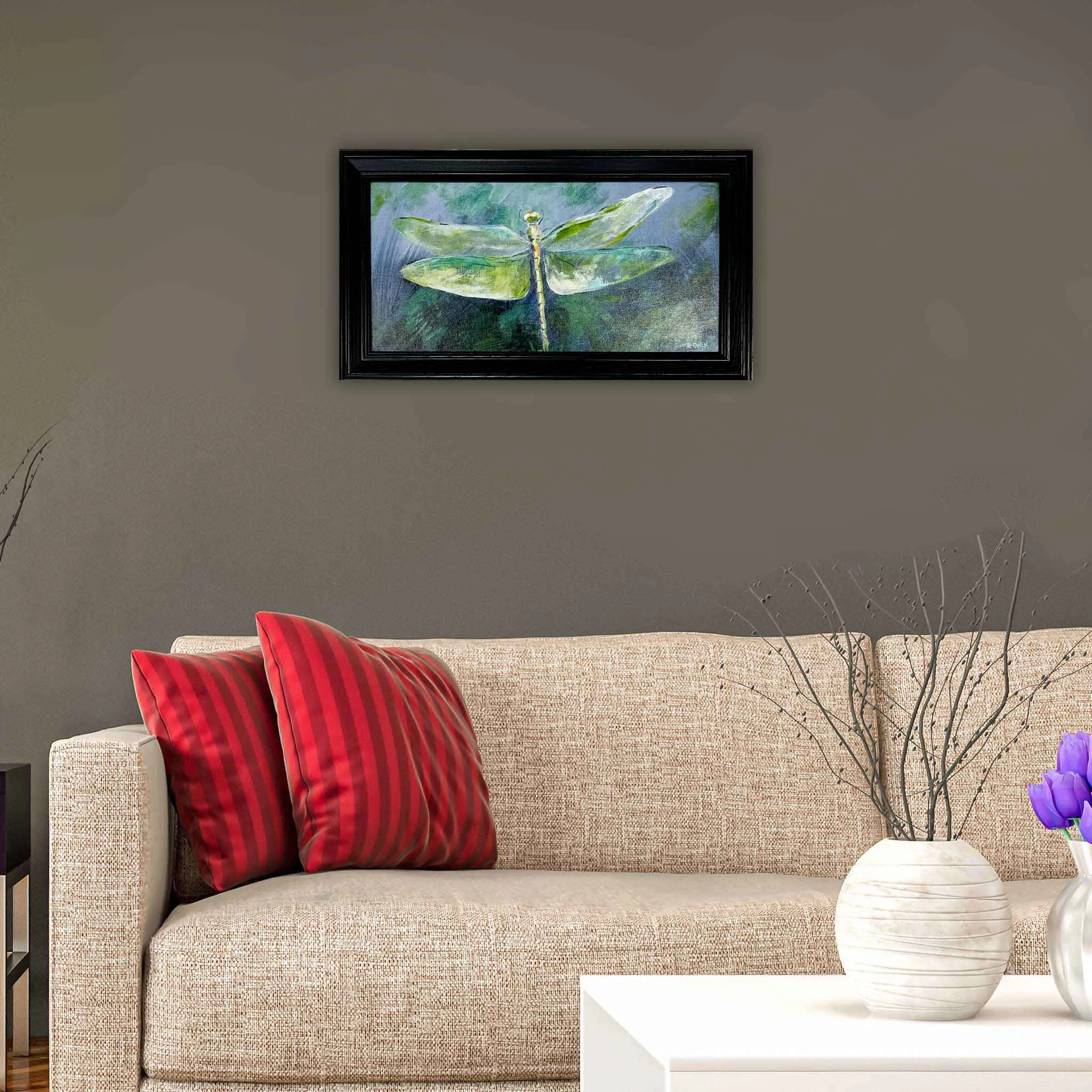 JRO New Beginnings - Expressive Dragonfly Original Painting
