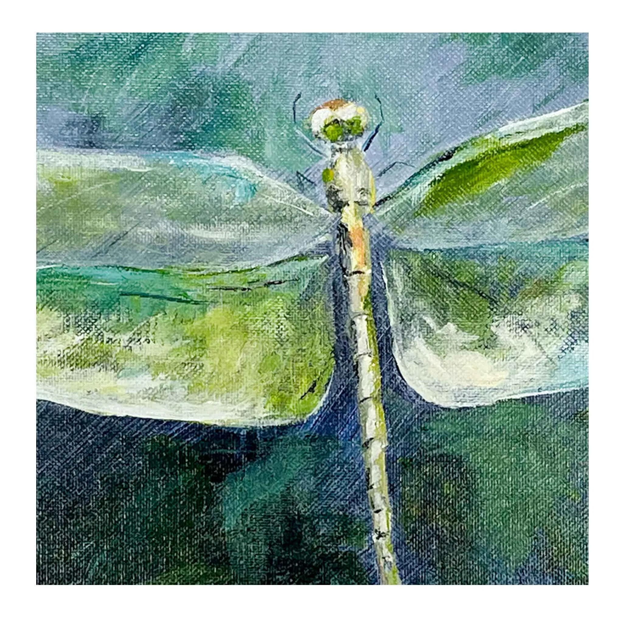 JRO New Beginnings - Expressive Dragonfly Original Painting