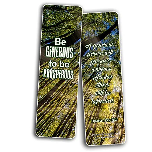 Kindness Scriptures Cards Bookmarks (30 Pack) - Handy Reminder To Be Kind Always