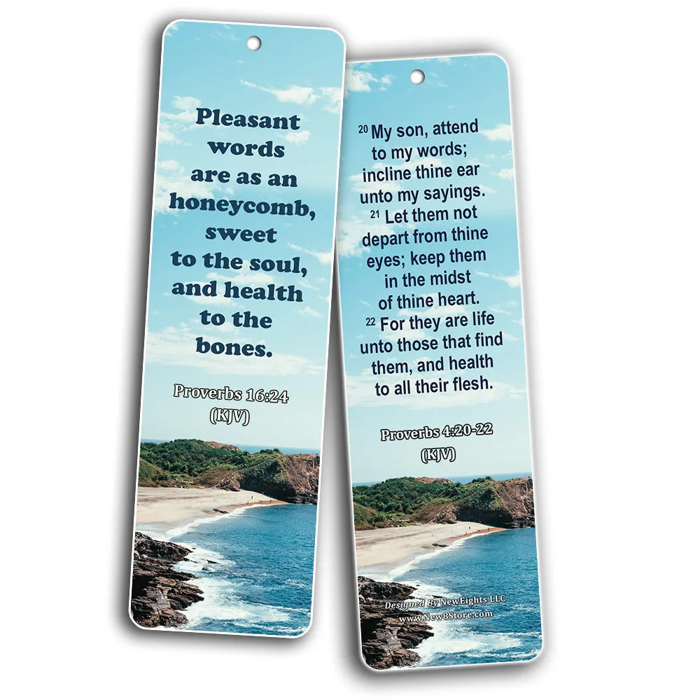 KJV Religious Bookmarks - Bible Verses About Health (30 Pack) - Handy Bible Scriptures About About Health in the Bible Perspective