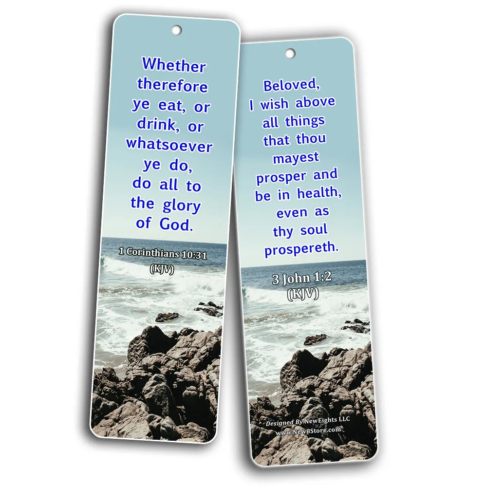 KJV Religious Bookmarks - Bible Verses About Health (30 Pack) - Handy Bible Scriptures About About Health in the Bible Perspective