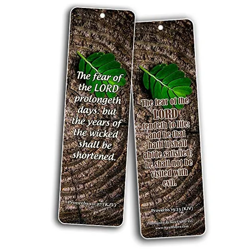 KJV Scriptures Bookmarks - Fear of The Lord (30-Pack) - Great Bible Text Compilation that is Handy and Easy To Bring Along With