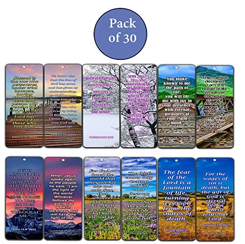 Life Bible Verses Bookmarks NIV (30 Pack) - Handy Reminder About God?s Grace