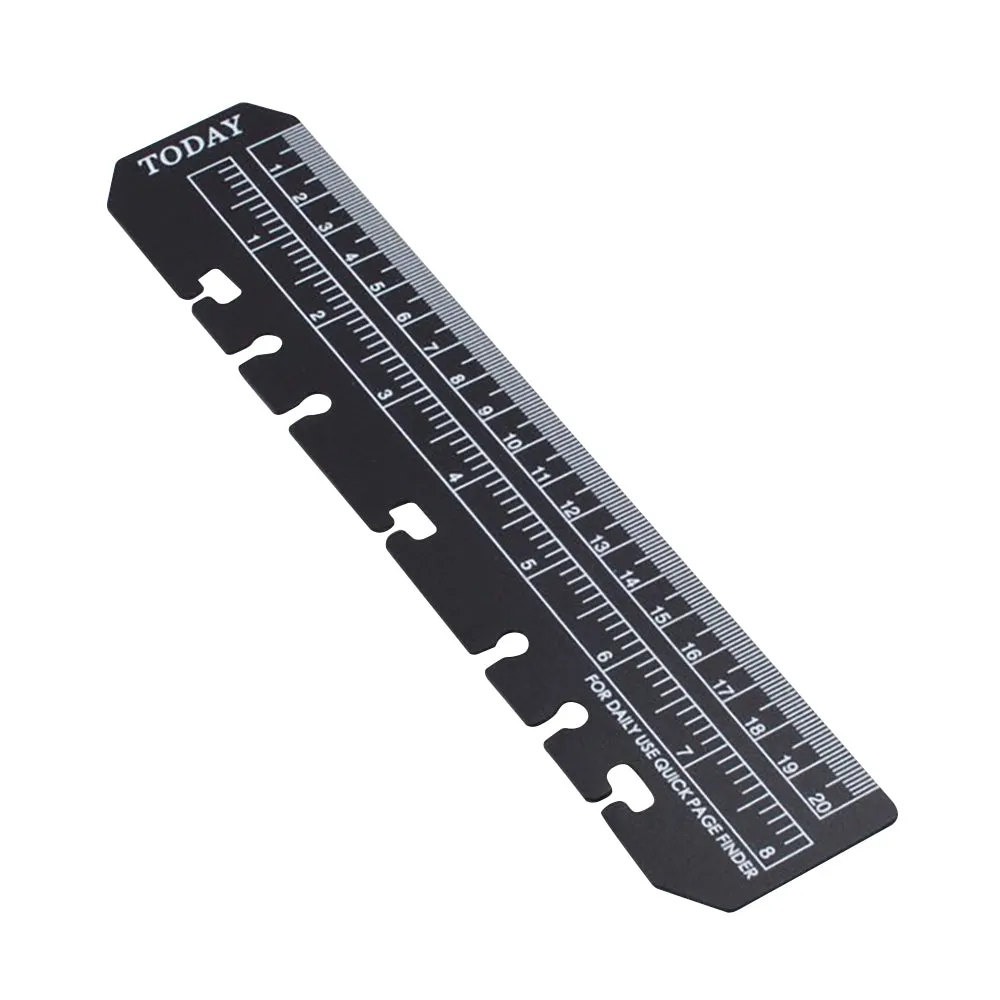 Loose-leaf ruler, bookmark ruler, painting ruler, handbook ruler, DIY suitable for six-hole loose-leaf notebook, standard 6-hole separator, fine scale, stationery accessories, loose-leaf accessories