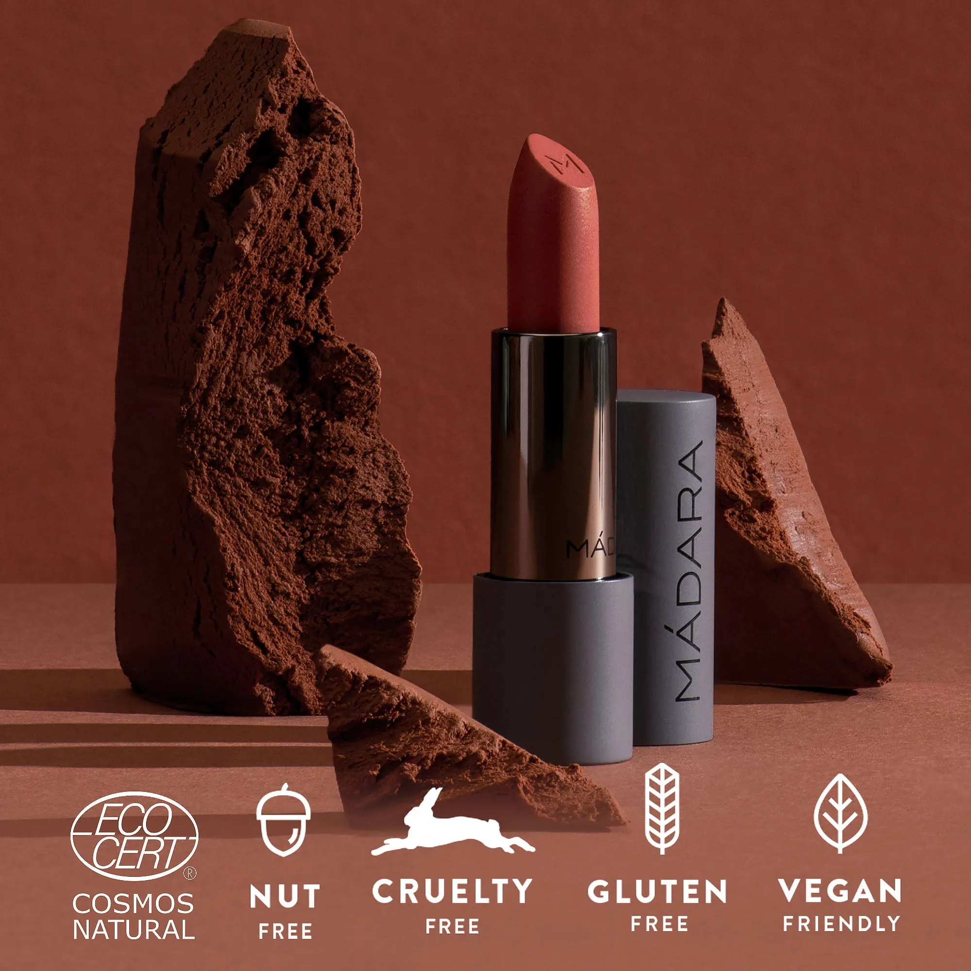 Madara VELVET WEAR Matte Cream Lipstick, #33 MAGMA 3.8g