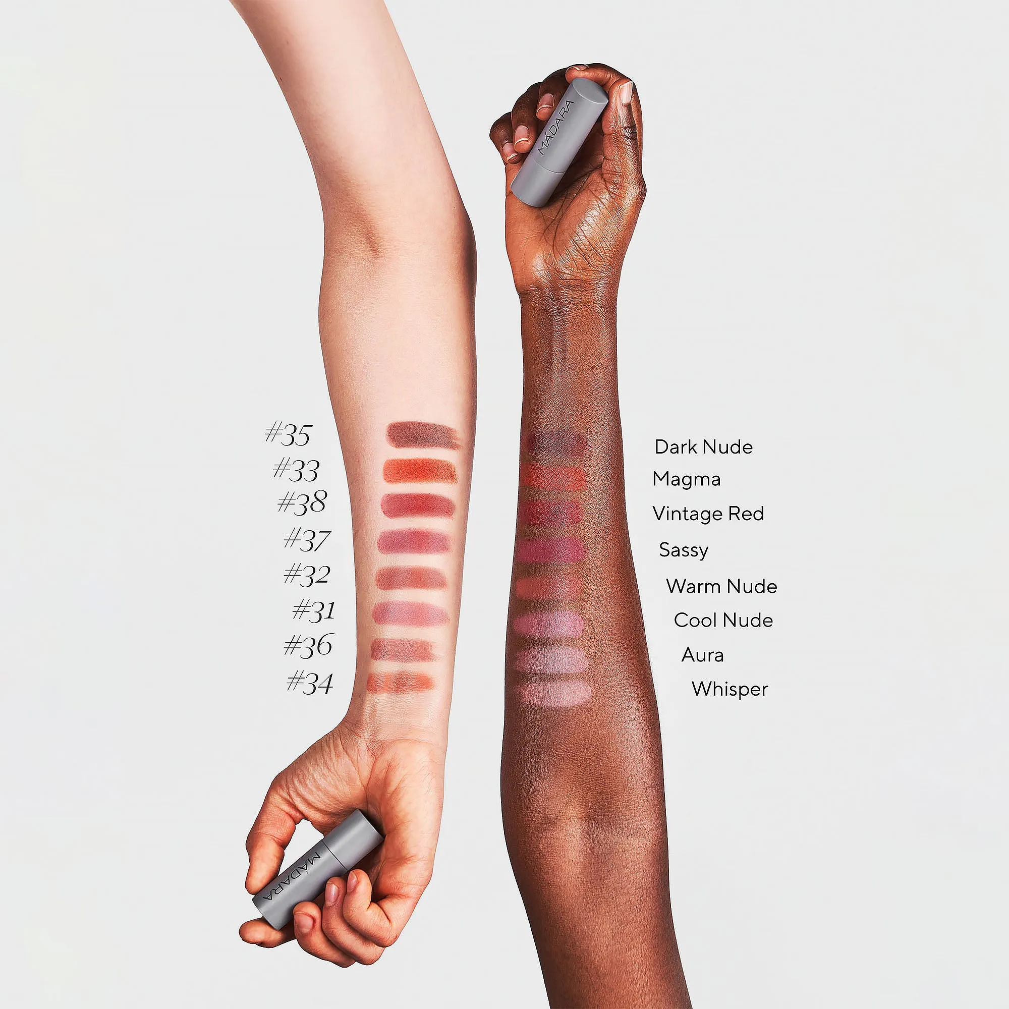 Madara VELVET WEAR Matte Cream Lipstick, #33 MAGMA 3.8g