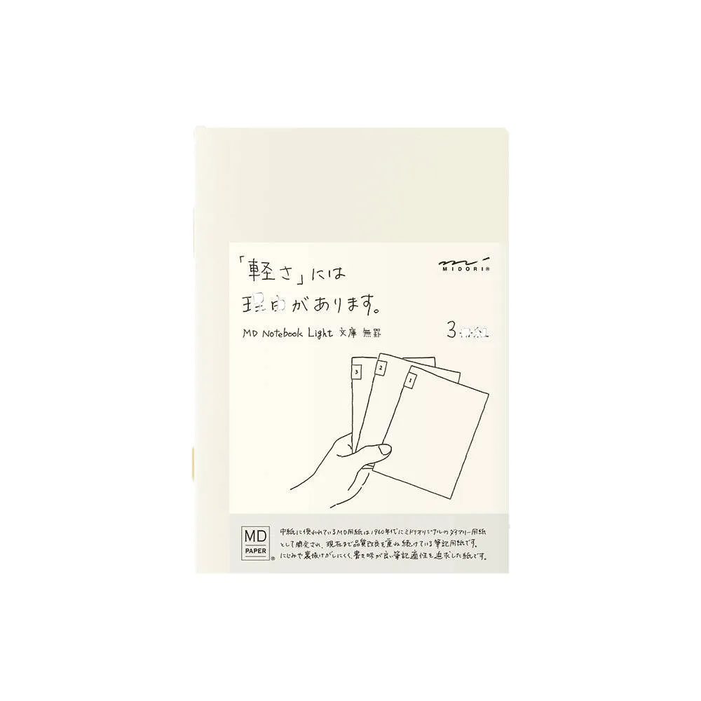 Midori A6 Notebook Light Pack of 3
