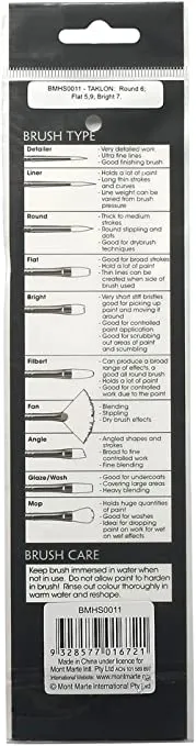 Mont Marte Gallery Series Brush Set Acrylic - (4 Pcs) - (BMHS0010)