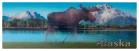 Moose Walking Alaska 3D Ruler Bookmark