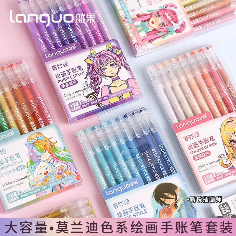 Morandi Pastel Fineliner Highlight - Set of 9