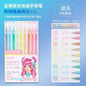 Morandi Pastel Fineliner Highlight - Set of 9