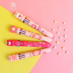 Multicolor Bear Strawberry Pen
