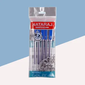Nataraj Gelix Gel Pens  – Blue ( Pack of 5 )
