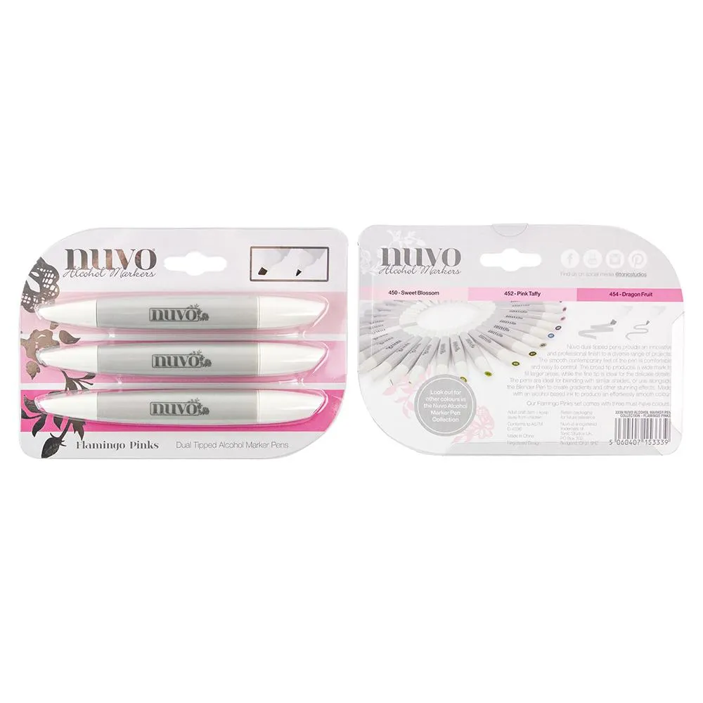 Nuvo - Marker Pen Collection - Flamingo Pinks - 3 Pack - 333N