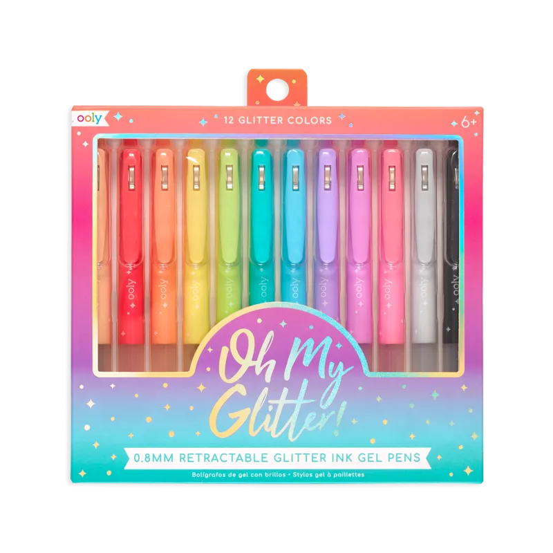 Oh My Glitter! Retractable Gel Pens - Set of 12
