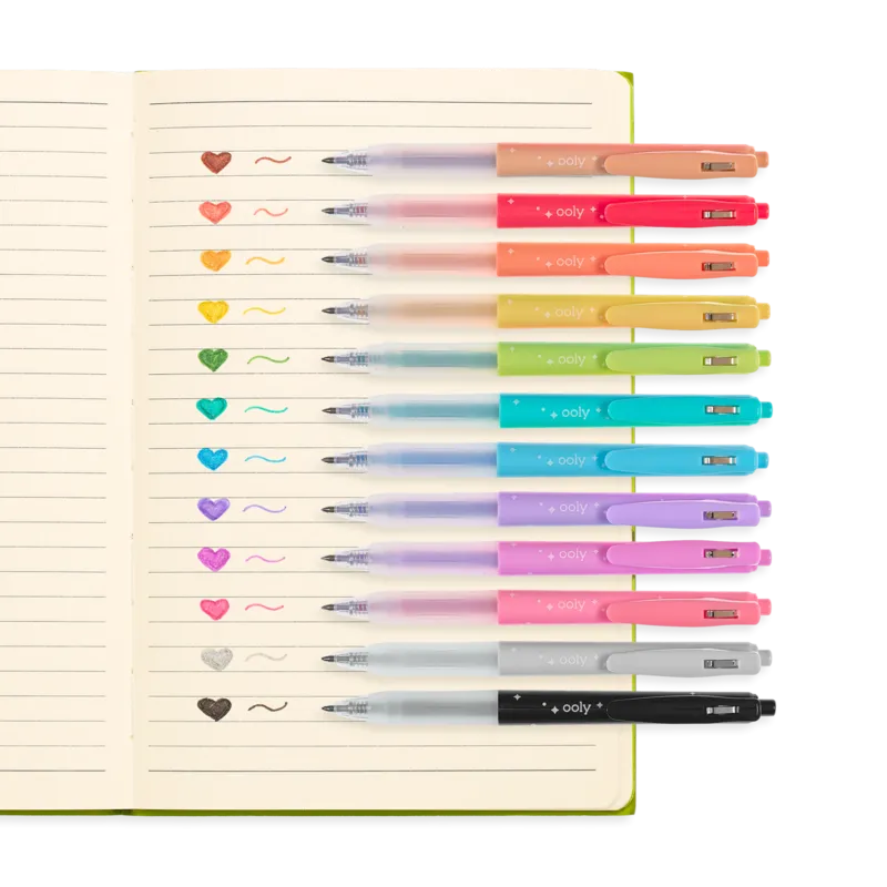 Oh My Glitter! Retractable Gel Pens - Set of 12