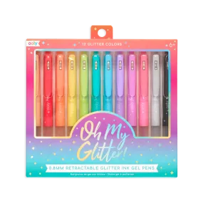 Oh My Glitter! Retractable Gel Pens - Set of 12