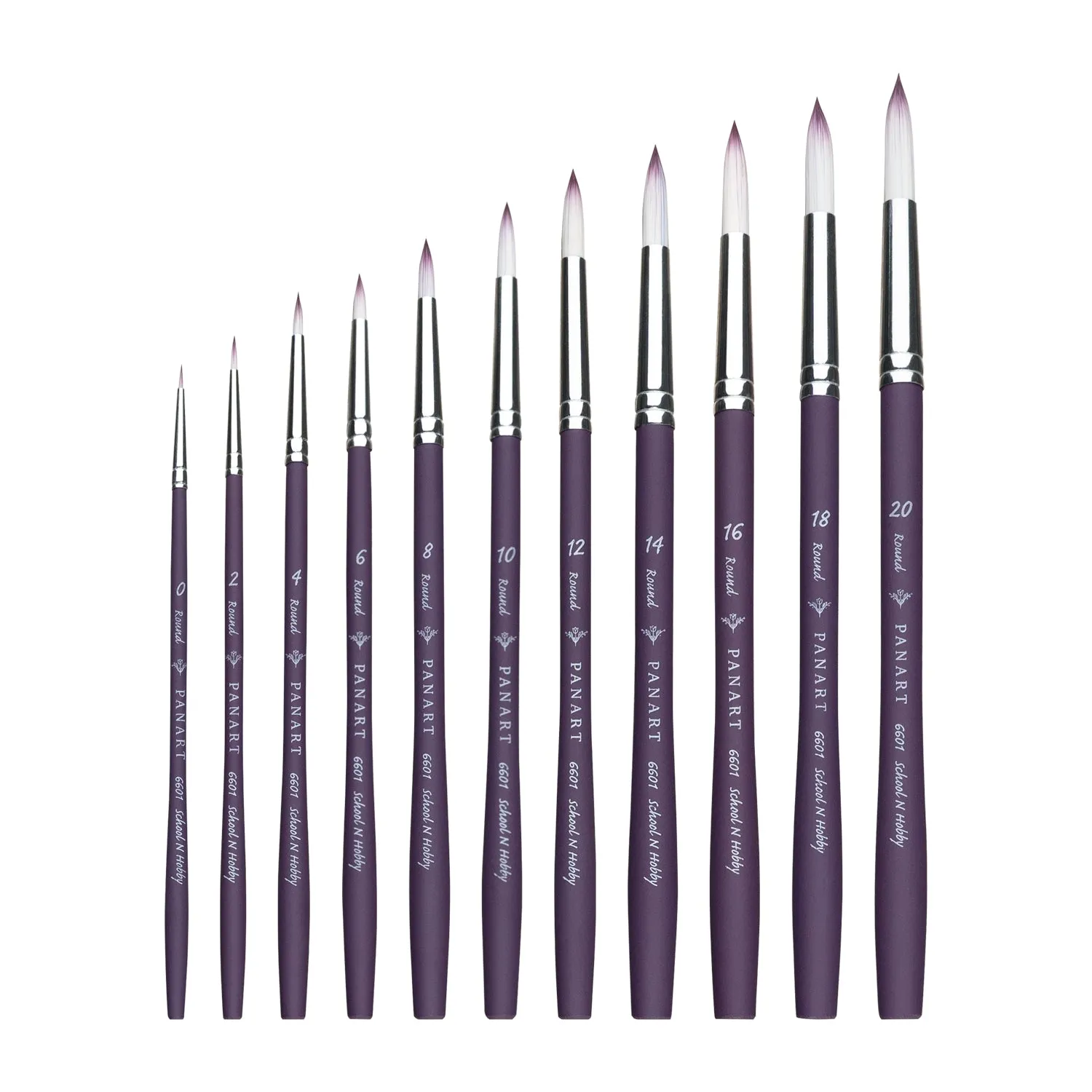 PANART TWO TONE SYNTHETIC FLAT SH BRUSH PACK 621-16