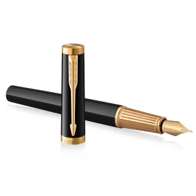 Parker Ingenuity Black Gold Trim Fountain Pen