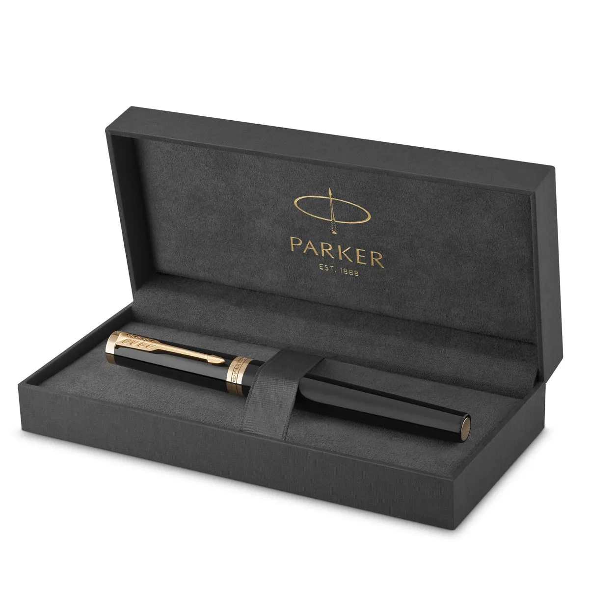 Parker Ingenuity Black Gold Trim Fountain Pen