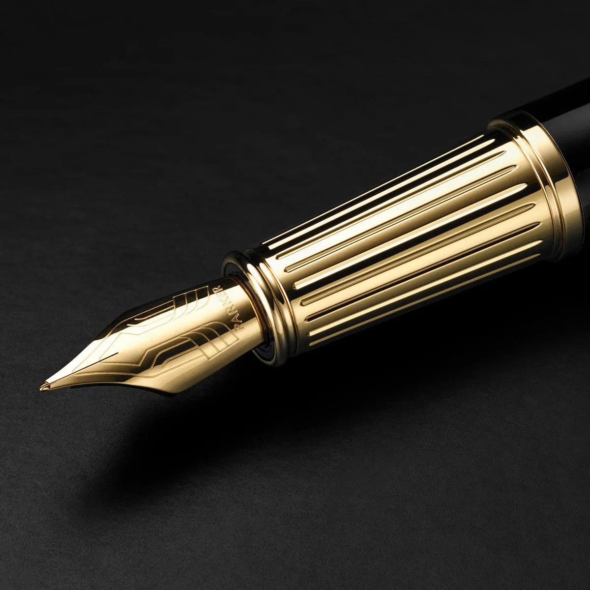 Parker Ingenuity Black Gold Trim Fountain Pen