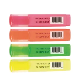 Pen Highlighter Assorted Pk4
