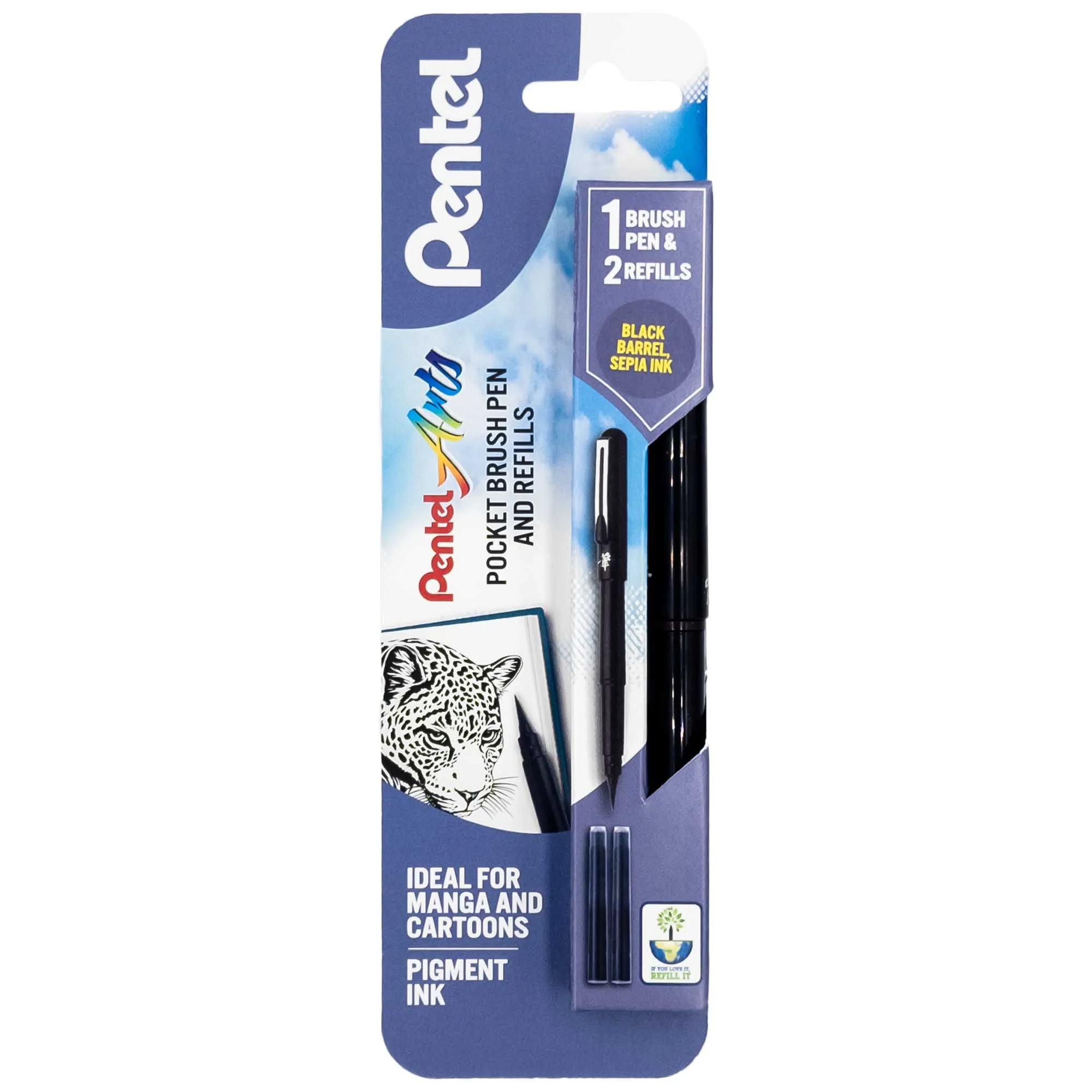 Pentel Pocket Brush Pens   2 Refills
