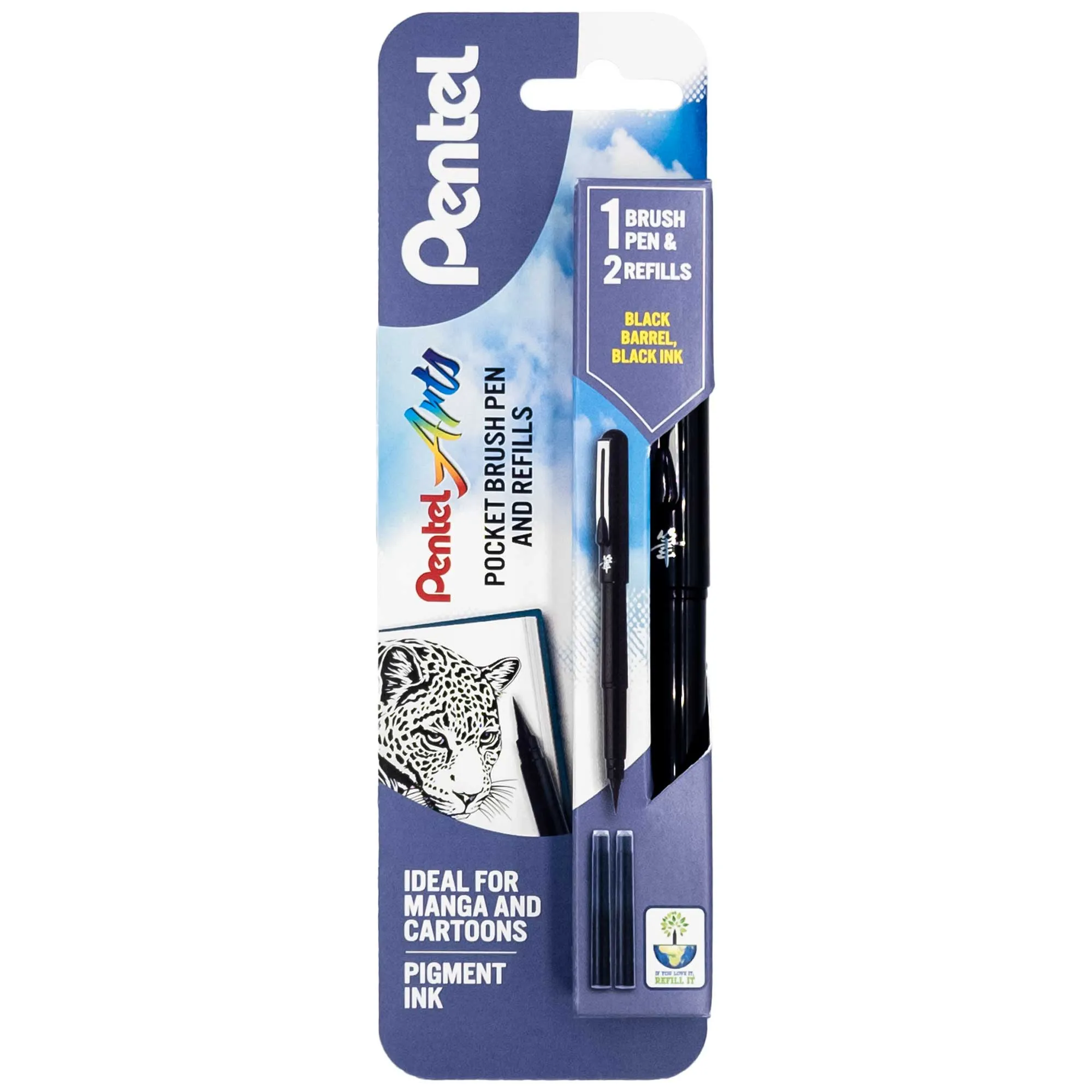 Pentel Pocket Brush Pens   2 Refills