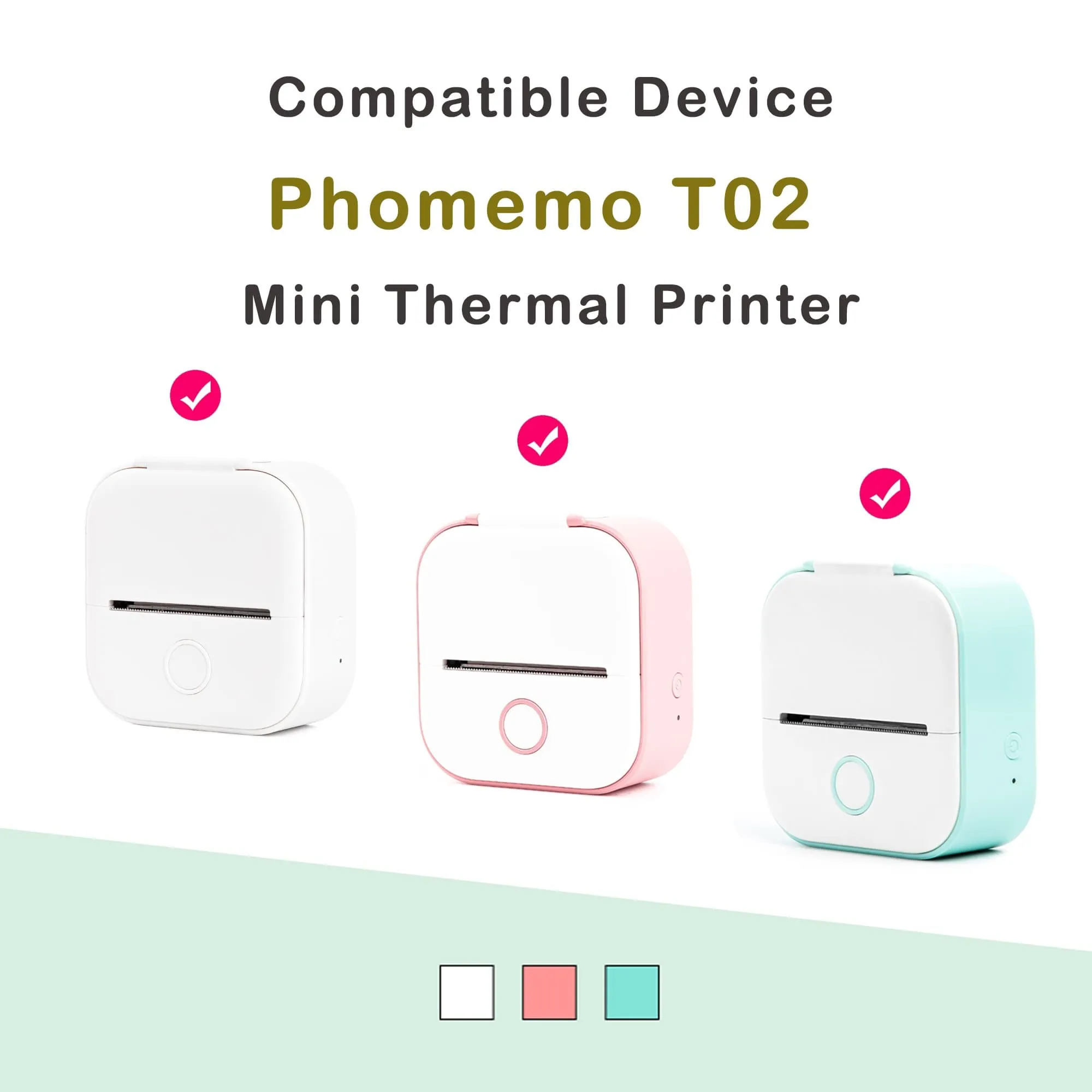 Phomemo 53mm Orange/Green/Purple Sticker 20-Year-Lasting Thermal Paper for T02/M02X/M832丨3 Rolls