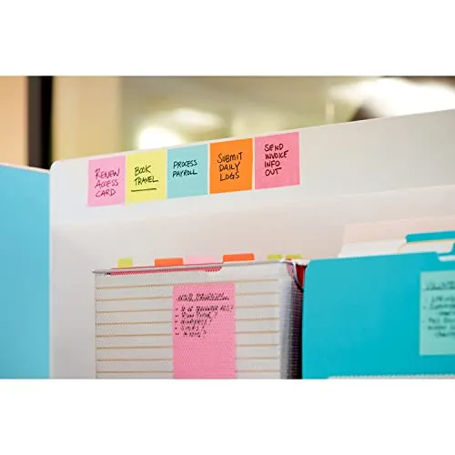 Post-it Super Sticky Notes, 24 Note Pads, 3x3 in., 2x the Sticking Power, School Supplies and Office Products for Vertical Surfaces, Monitors, Walls & Windows, Supernova Neons Collection