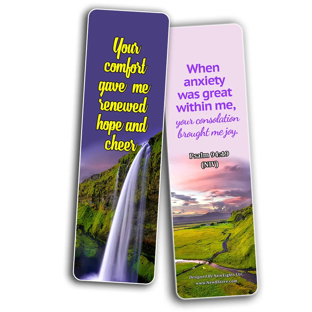 Powerful Bible Verses Bookmarks - God is in Control (30 Pack) - Handy Powerful Bible Verses About God Is In Control Bible Texts