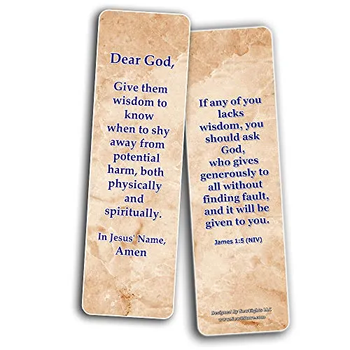 Pray Over your Children Bookmarks (30 Pack) - Handy Sample Prayer for Kids To Learn and Memorize