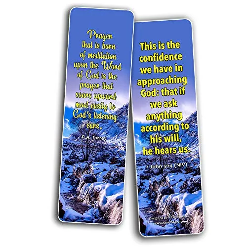 Prayer Quotes Bookmarks (30 Pack) - Handy Sample Prayer Quotes Perfect For Any Occasion